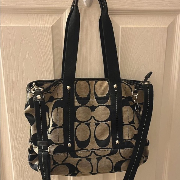 Handbags - Stylish Black and Silver Women's Bag